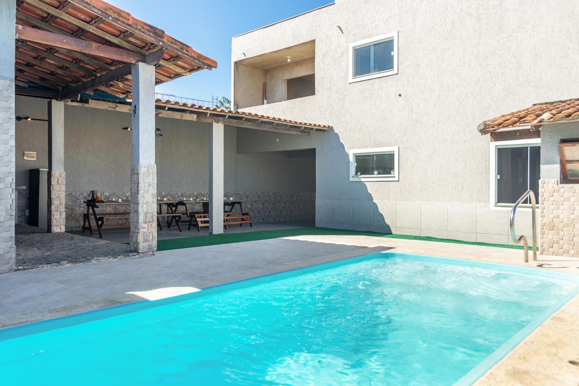 Refugio Tropical Casa De Praia Com Piscina Aquecida E 4 Suites E Garagem 3 Carros, 800 Mtrs Da Praia Internet 700 Mbps, Condominio Privado Com Pista De Skate , Quadra De Futevolei , Campos E Quadras De Futebol! Cabo Frio Bagian luar foto
