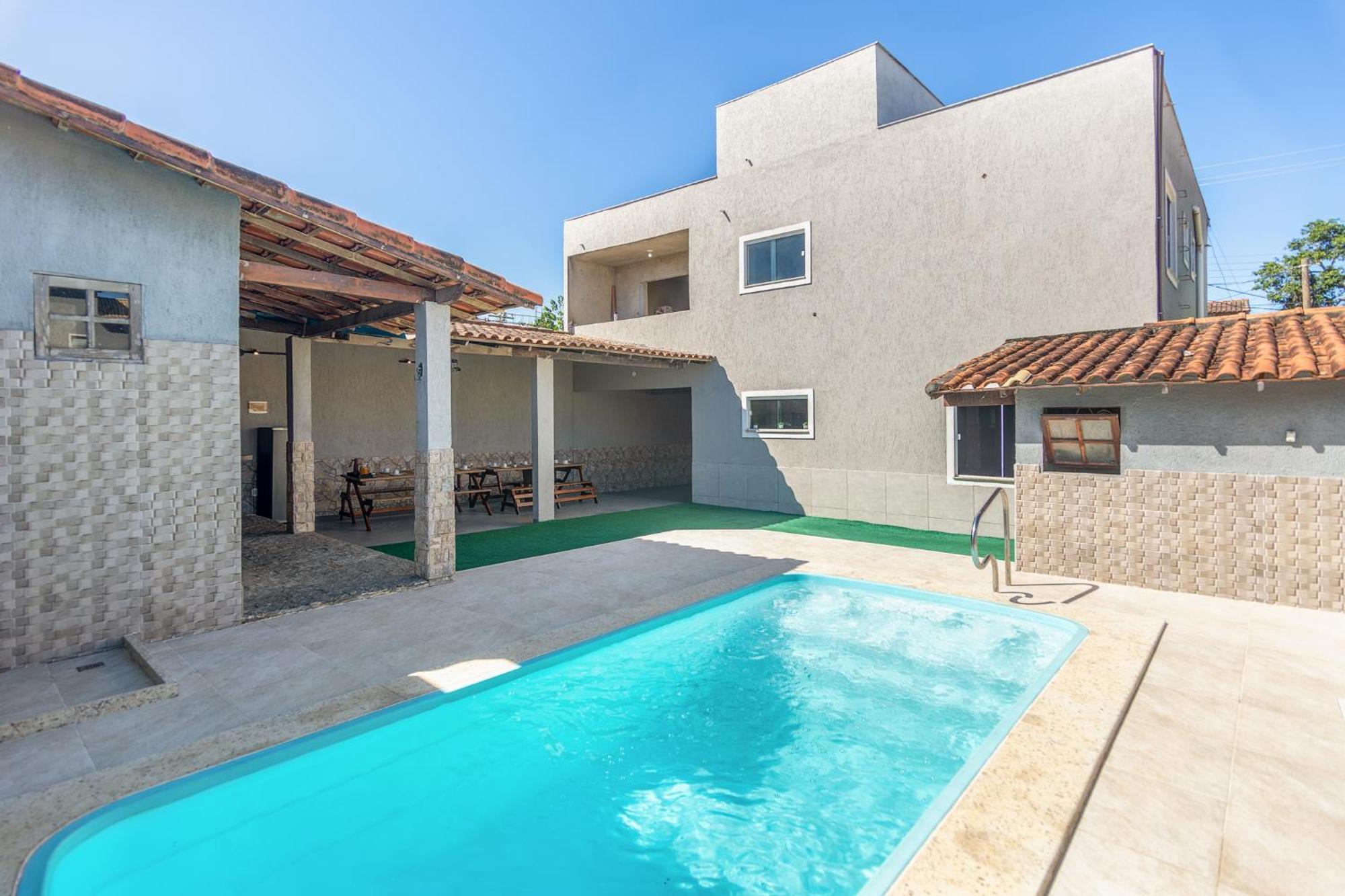 Refugio Tropical Casa De Praia Com Piscina Aquecida E 4 Suites E Garagem 3 Carros, 800 Mtrs Da Praia Internet 700 Mbps, Condominio Privado Com Pista De Skate , Quadra De Futevolei , Campos E Quadras De Futebol! Cabo Frio Bagian luar foto